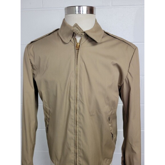 Vintage Creighton Mens Tan Windbreaker Jacket 3729 Sz 42L - Picture 2 of 13